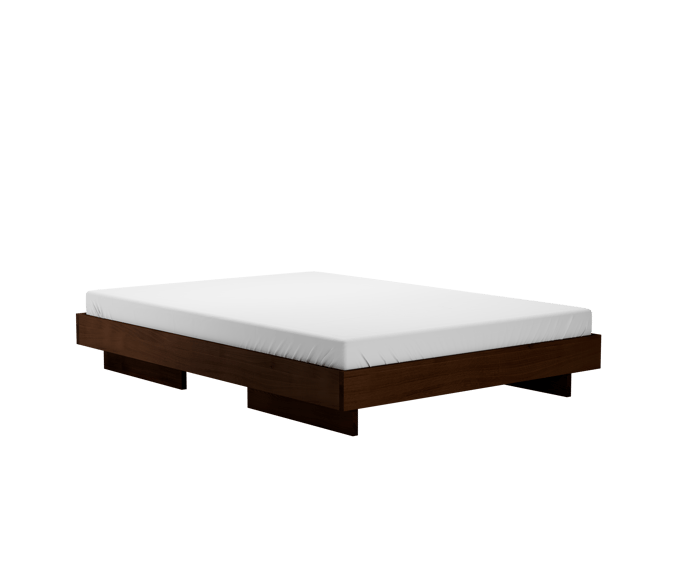 Objekte unserer Tage Zians Bed - notenhout gewaxt - zonder hoofdeinde - 180 x 200 cm