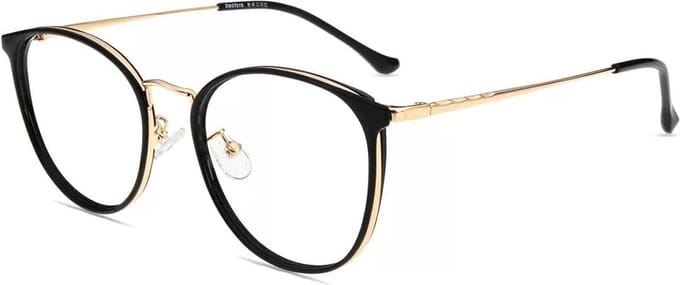 White-label Blauw Licht Bril Zonder Sterkte - Blue Light Glasses - Computerbril - Zwart en Goud