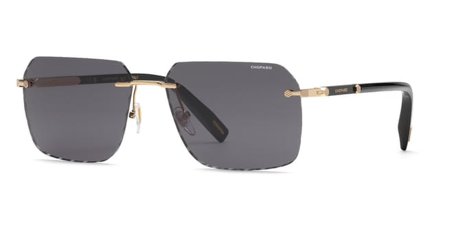 Chopard Schl75 Geometric Zonnebril Zwart Smoke/CAT3 Man