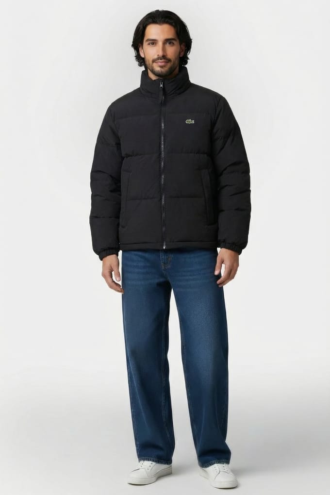 Lacoste Water-repellent Hooded Down Jacket Black Size: 50 | Light Jackets Outlet | Heren | Zwart