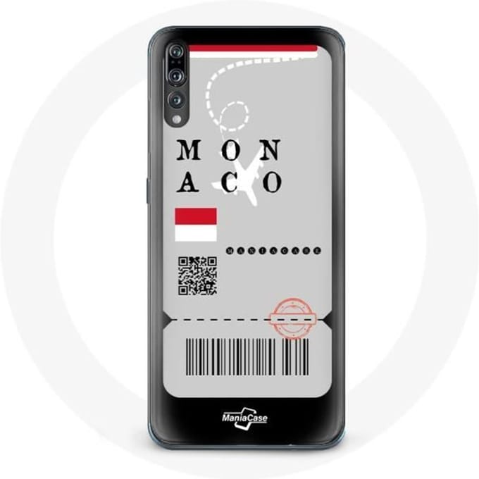 Coque - Huawei - P20 - Billet d'avion Monaco - Souple - Protection Synthétique