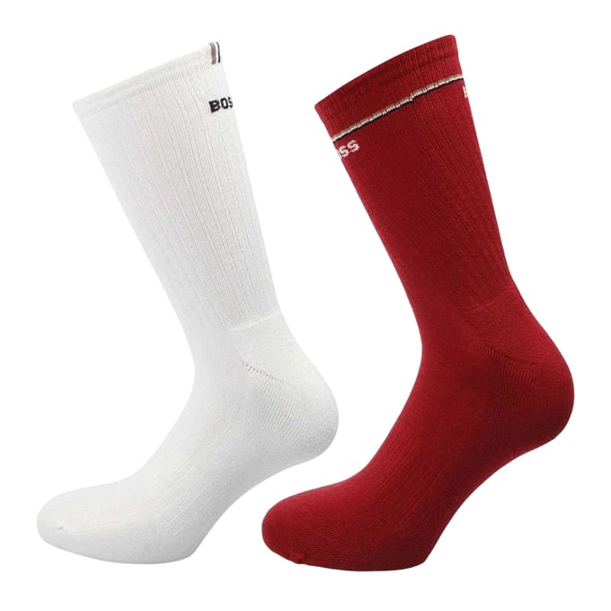 Boss Dames Kwartsokken (Verpakking van 2) (Rood)