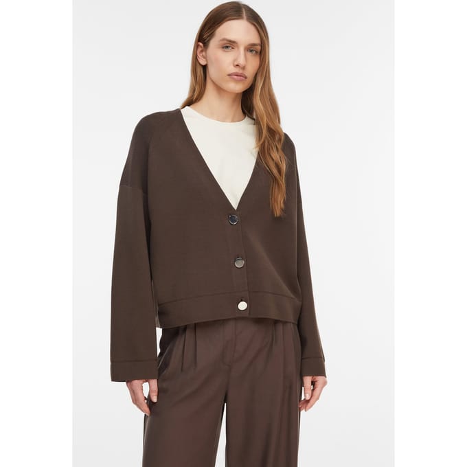 Comma  Cardigan Brown Size: 42 | Cropped Jackets Outlet | Dames | Bruin