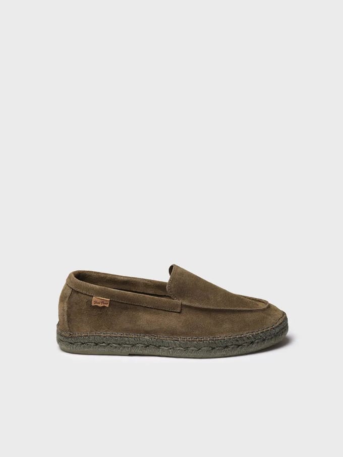 Gesloten espadrilles voor heren van suède met jute zool | MAX