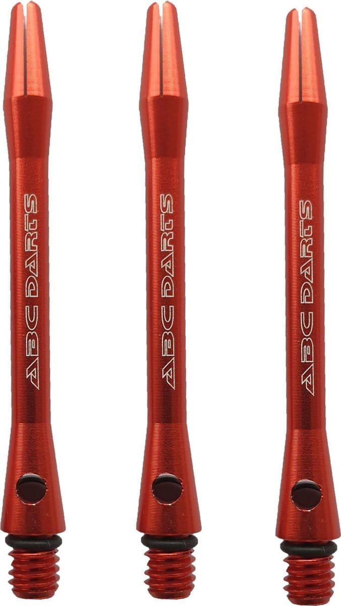 ABC Darts - Dart Shafts - Aluminium Rood - Medium - 3 Sets (9 stuks)