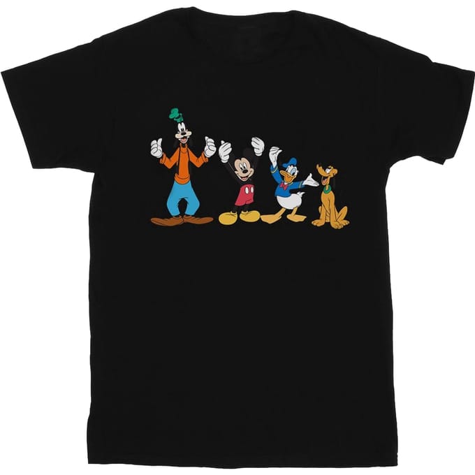 Disney Jongens Mickey Mouse Vrienden T-shirt (Zwart)