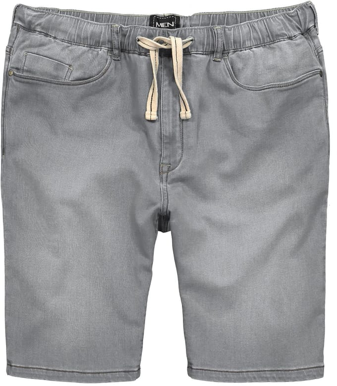 Men Plus - Heren - Superstretch jeansbermuda - Grijs denim - Maat 6XL