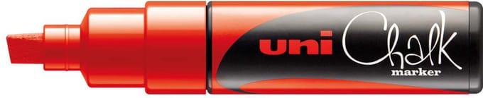 Uni Chalk Marker 8K Metallic Rood