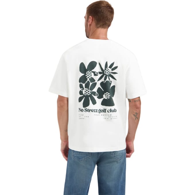 Dstrezzed Ds_lasse Artwork Tee Polo's & T-shirts Heren - Polo shirt - Wit - Maat M