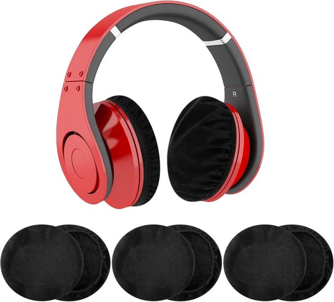 Solidchoice - 3 Paar Wasbare Hooftelefoon Oorkussens (Zwart)