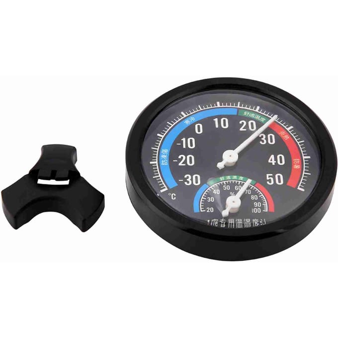 2 in 1 Reptiel Schildpad Spin Huisdier Terrariums Temperatuur Hygrometer Thermometer gray