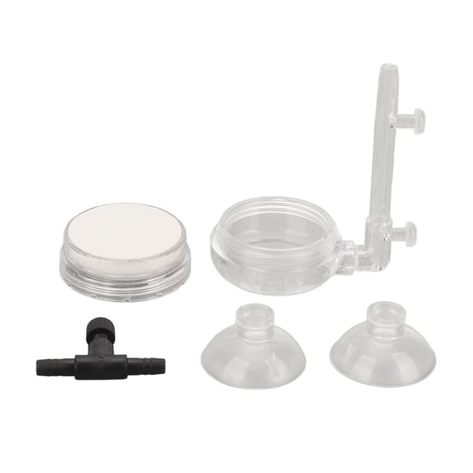 Aquarium Luchtsteen Diffuser Lage Druk Transparant Glas Vissentank Zuurstofverfijner voor white