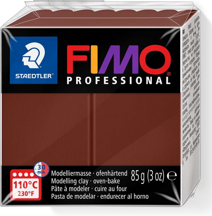 FIMO professional - ovenhardende, professionele boetseerklei blok 85 g - chocolade