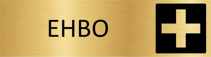 CombiCraft deurbordje EHBO in goud met tape - 165 x 45 mm
