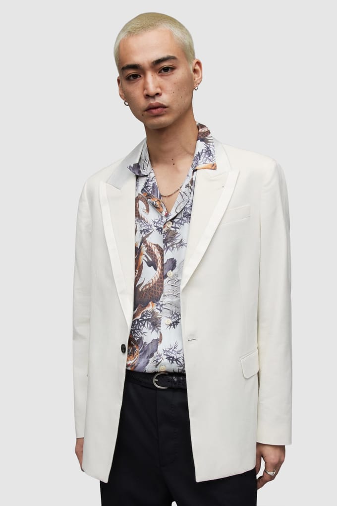AllSaints Canis Blazer Chalk White Taglia: 40 | Blazers Outlet | Uomo | Bianco
