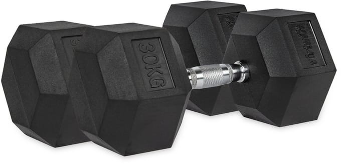 VirtuFit Hexa Dumbbell Pro Set - 2 x 30 kg - Hexagon Dumbbell - Krachttraining - Set van 2