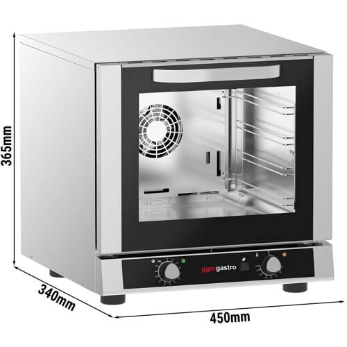 GGM Gastro Heißluftofen KOMPAKT mit Dampffunktion - Manuell - inkl. 4 Bleche 429x345mm