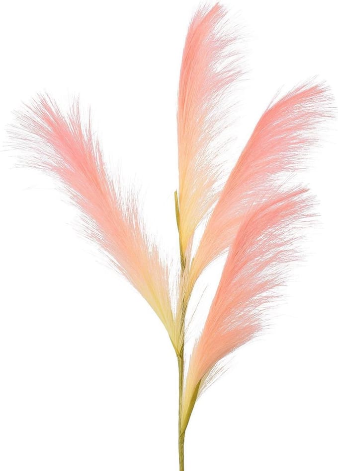 Viv! Home Luxuries Decoratietak gras - kunstbloem - roze creme - 120cm