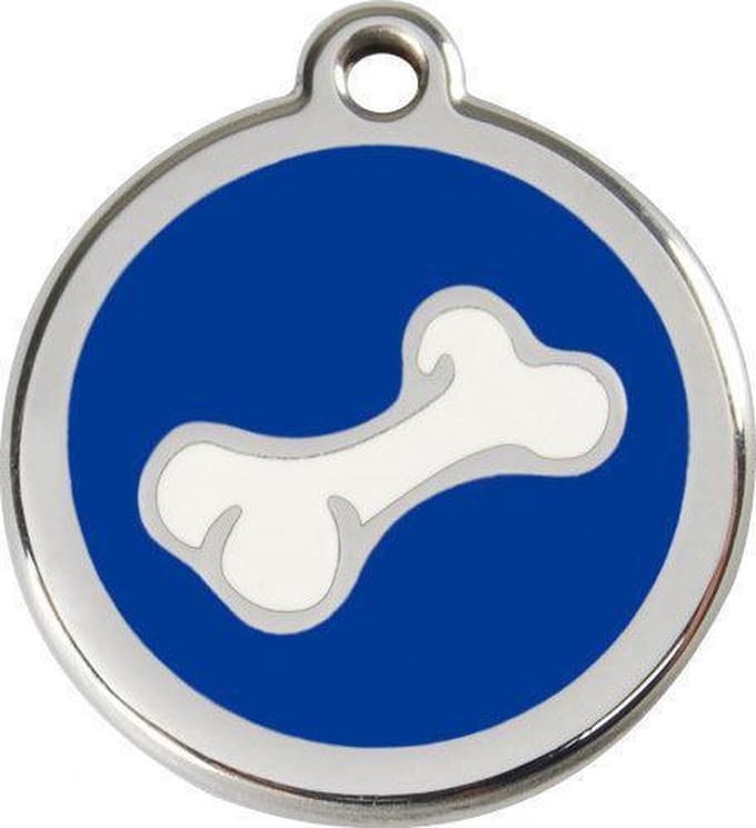 Red Dingo Hondenpenning 38 mm botje donkerblauw