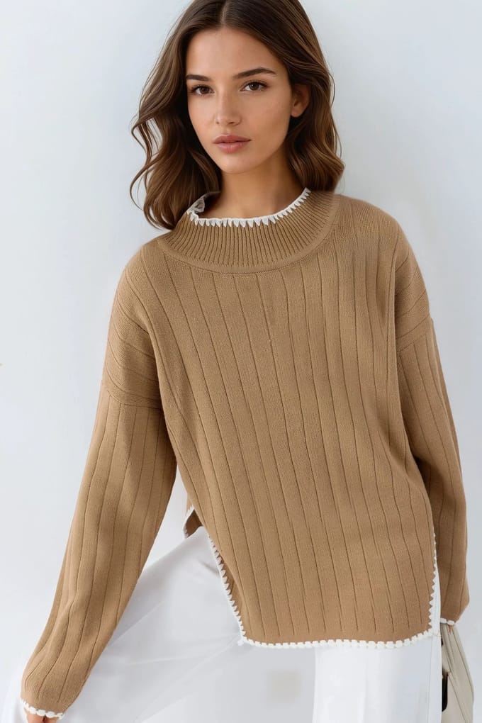 Overgroot Sweater met Steekdetail