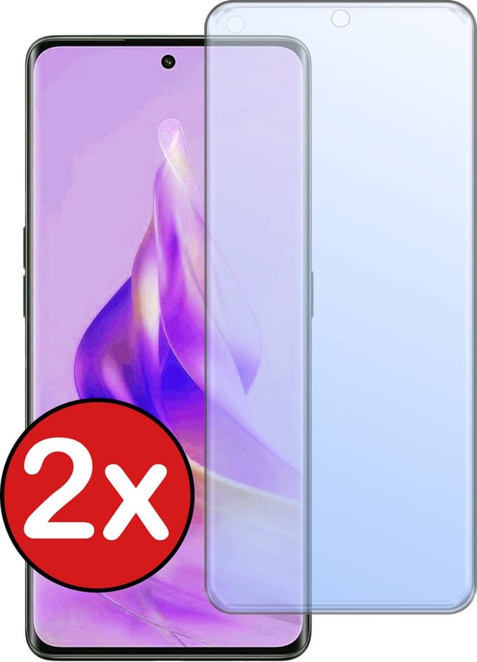 Screenprotector - 2 Stuks - Geschikt voor OPPO Reno 8T 4G - Extra Sterk - Beschermglas - Gehard Glas - Tempered Glass - Screen Protector