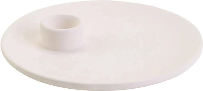Creativ Company Terracotta Kaarsenbord 11 cm Wit 12 stuks