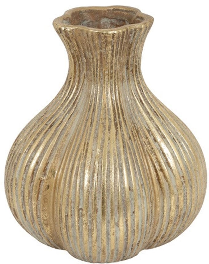 Countryfield Vaas Fabio Bulb aardew L19B19H21CM goud