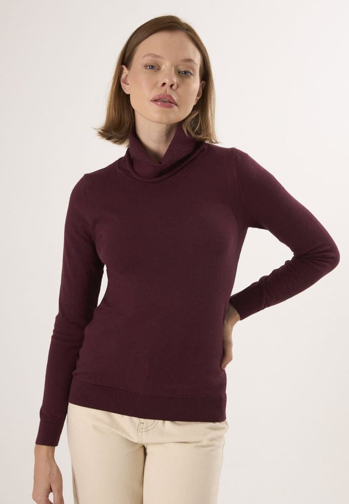 Felix Hardy Coltrui - Trui - 100% Katoen Dames Bordeaux - M