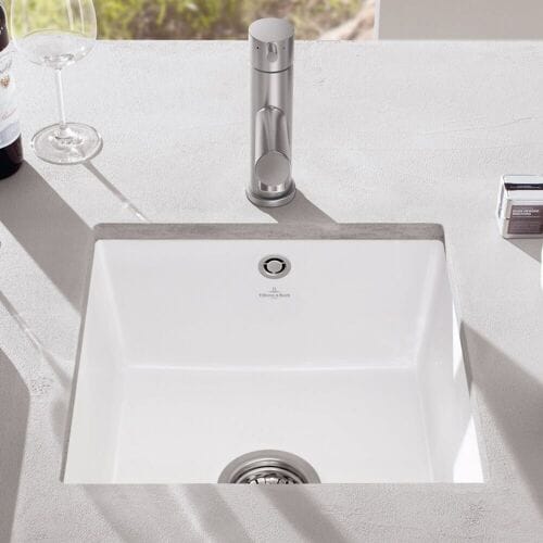 Villeroy & Boch Subway 50 SU undermount sink, drain set with manual override 332501R1