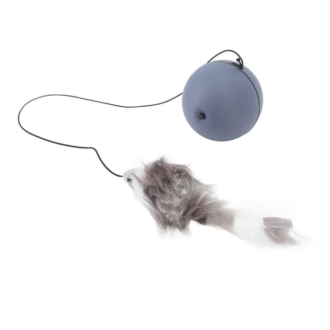 Balle pour chat interactive intelligente Réduit l'anxiété Jouet pour chat mobile roulant pour l'exercice et le divertissement de l'animal de compagnie gray