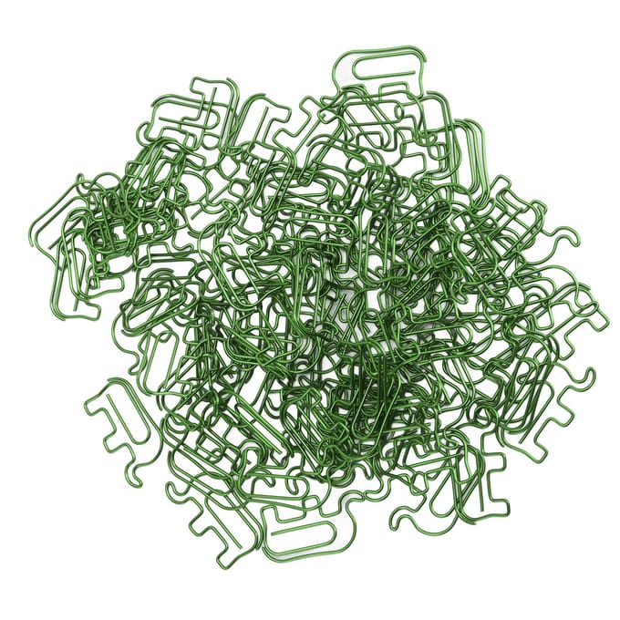 100 stuks Paperclip Schattige Olifantvormige Roestvrijstalen Paperclip met Opbergdoos voor Foto groen
