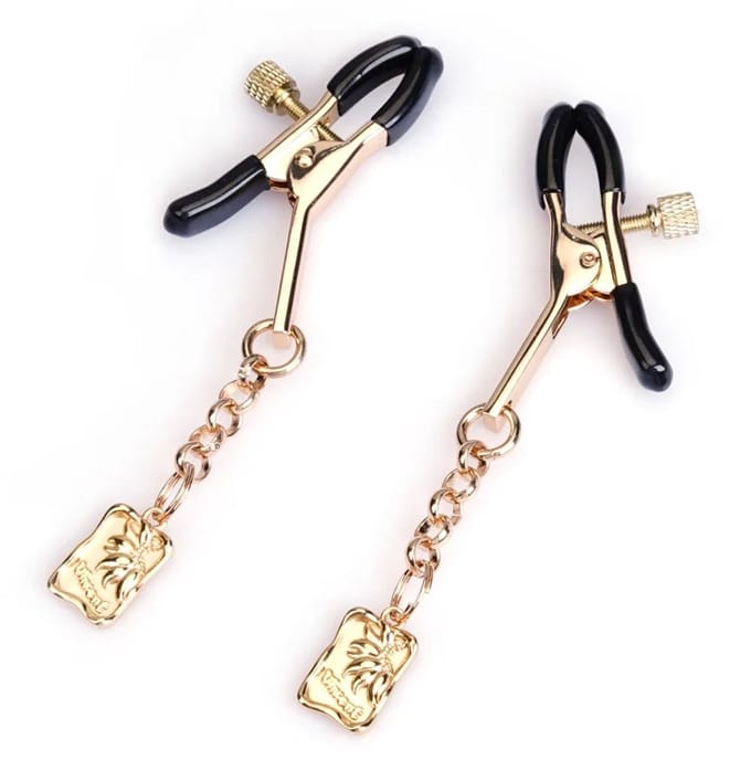 Liebe Seele - Luxe Tepelklemmen met Vierkante Hangers - Goud