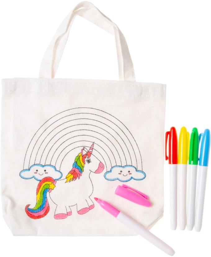 Duckiez Kleur Je Eigen Tas Eenhoorn - 1 stuk