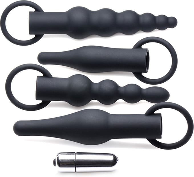 Master Series 4-Delige Anaal Plug Set Met Bullet Vibrator