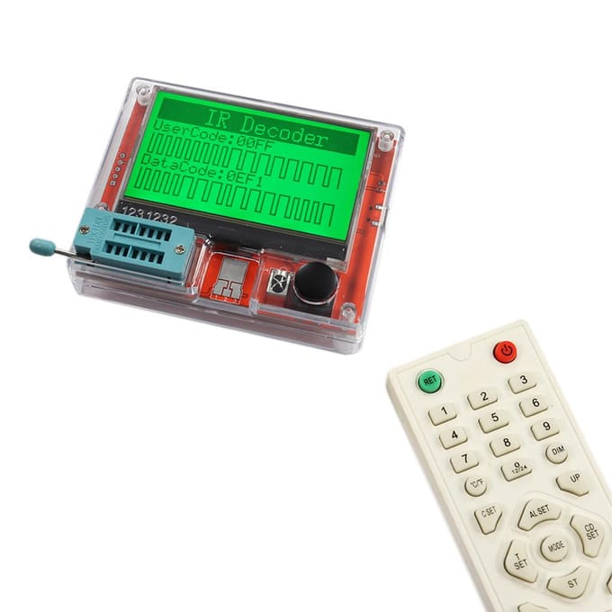 LCR-T10H Transistormeter Multifunctionele capaciteitsweerstandstester Grafisch display met groot scherm Dry Battery Version rood