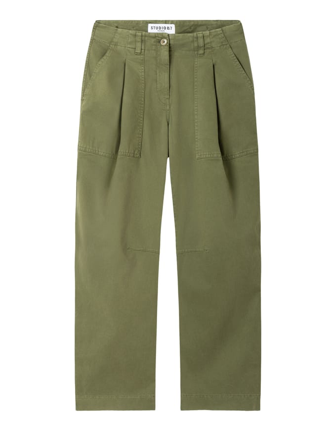 Cambio October Studio87 Pantalons Olijf 7667 X229 01