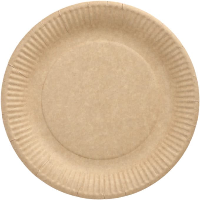 100 Borden, karton pure rond Ø 23 cm bruin