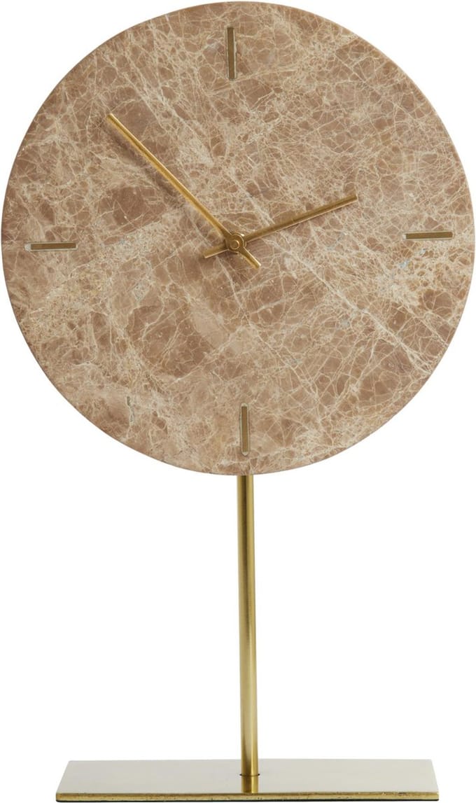Light & Living Tafelklok Moreno - Bruin - Ø26cm - Modern