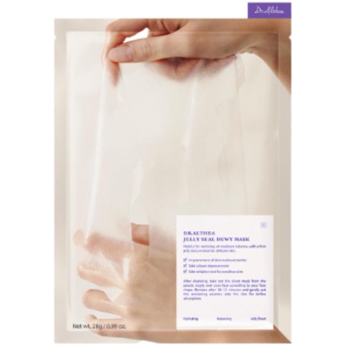 Dr. Elshea Jelly Seal Hydraterend Masker (4 vellen) – Hydraterend Glow Sheet Mask white