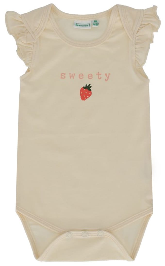 Babylook Strawberries Romper - Maat 62 - Sweety Buttercream