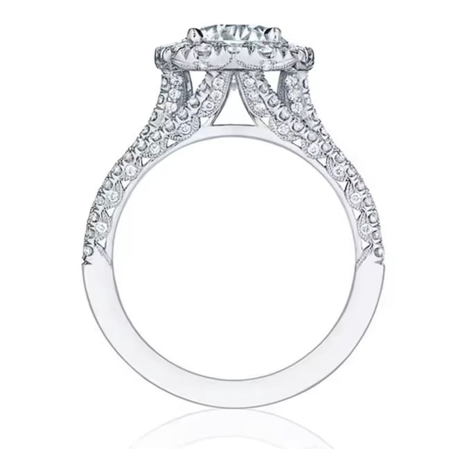Dames Ring - Zilver Kleur met Zirkonia - Ring - Diameter 18mm