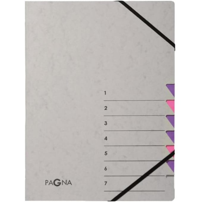 Sorteermap pagna easy a4 7 tabs paars lila