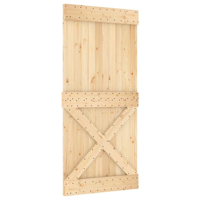vidaXL - Kruisdeur - NARVIK - 95x210cm - Massief - Pine - Hout - (Onbehandeld)