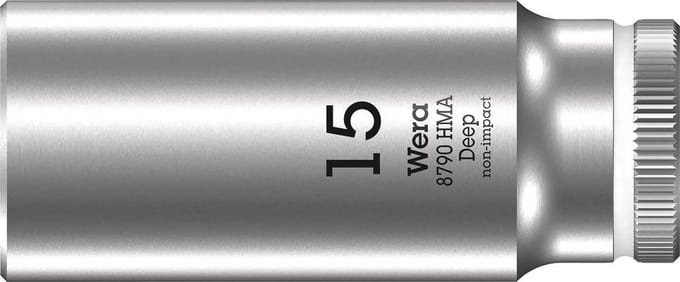Wera 8790 HMA Deep 05004512001 Dop (zeskant) Dopsleutelinzetstuk 15 mm 1/4 1 stuks 1/4