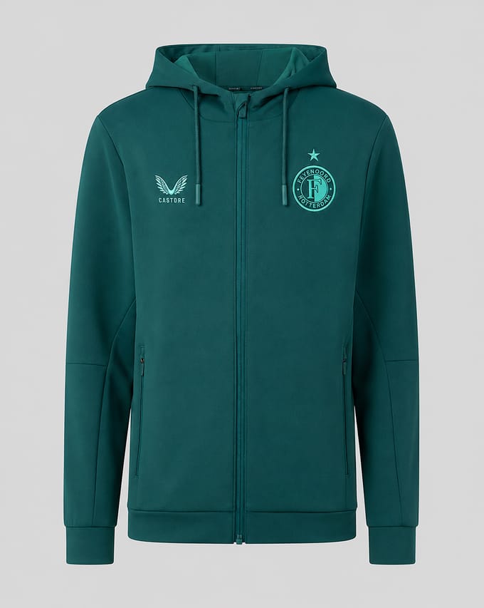 Feyenoord Travel 2026-2027 Hoodie - Junior - Groen