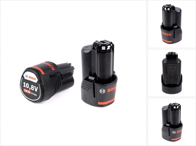 Bosch accu-starterset 2x GBA 10,8 V 2,0 Ah / 2000 mAh Li-Ion Professional ( 2607336879 )