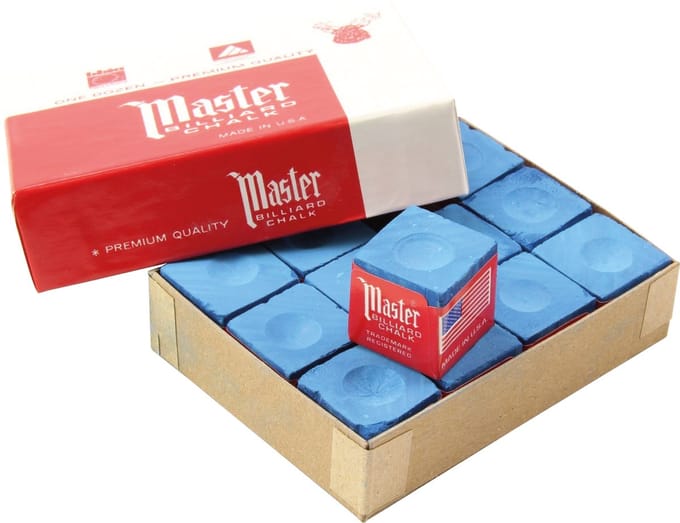 Master biljart krijt sky blue 12 stuks