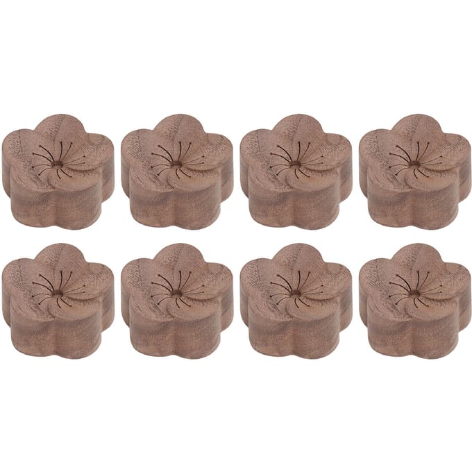 8 Stuks Auto Luchtverfrisser Diffuser Bloemvormig Eenvoudig Design Eenvoudig te Gebruiken Houten Auto Diffuser voor Auto gray