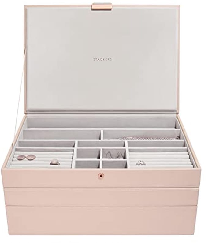 Roze supergrote sieradendoos - set van 3 voor optimale organisatie