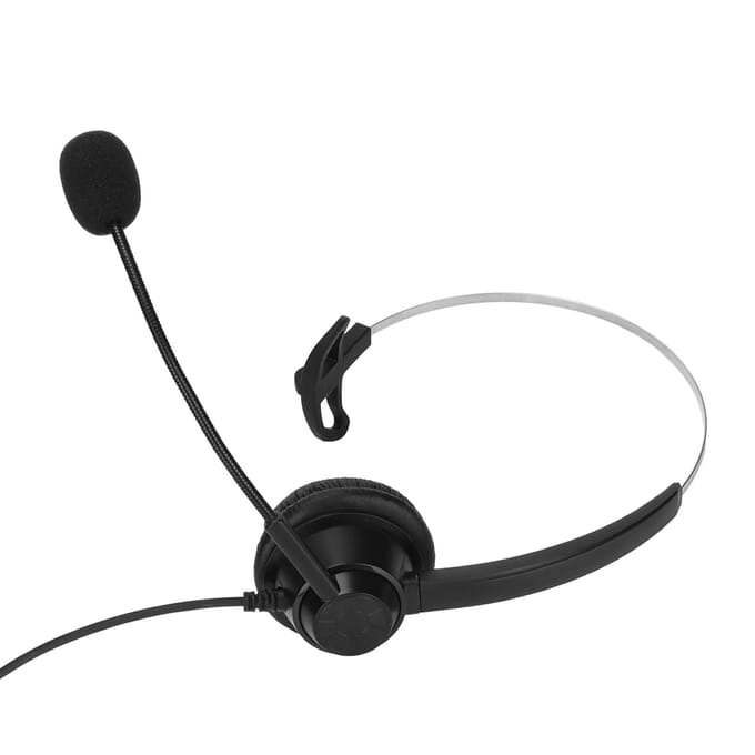 RJ9 Telefoon Headset Enkelzijdig Instelbaar Volume en 6 Snelheden Lijnvolgorde Zakelijke Hoofdtelefoon